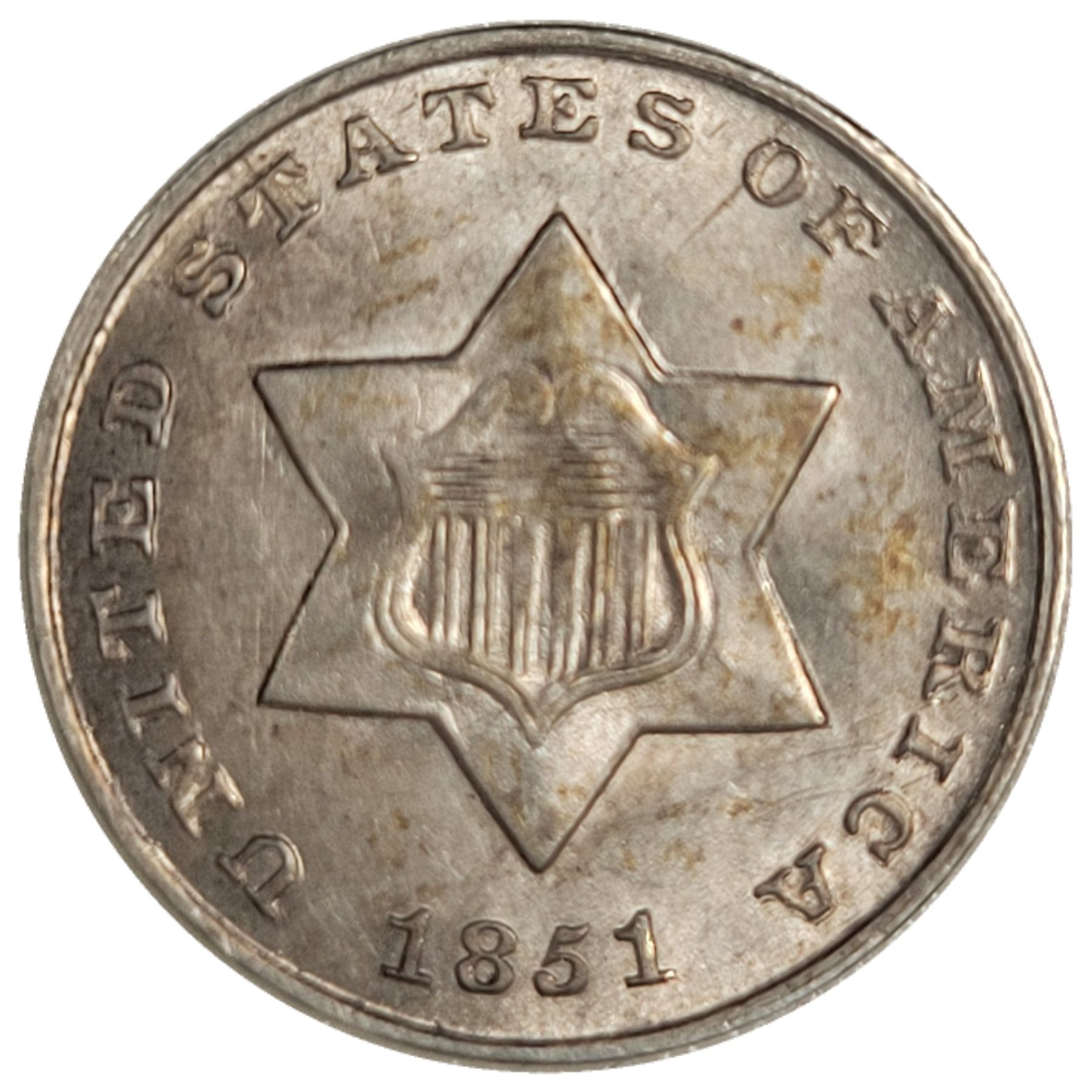 1851-3CS-Three-Cent-Silver-#3